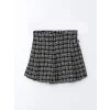 LCW Kids Siyah Beli Lastikli Tüvit Kız Çocuk Şort Etek