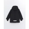 LCW Kids Siyah Kapüşonlu Reflektör Detaylı Erkek Çocuk Mont