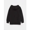 LCW Kids Siyah Kapüşonlu Renk Bloklu Uzun Kollu Erkek Çocuk Sweatshirt