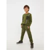 LCW Kids Yeşil Beli Lastikli Baskılı Erkek Çocuk Jogger Eşofman Altı