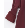 LCW Modest Bordo Bisiklet Yaka Baskılı Kadın Sweatshirt Tunik