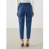 LCW Modest İndigo Mom Fit Kadın Jean Pantolon