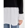 LCW Modest Siyah Bisiklet Yaka Kadın Sweatshirt Tunik