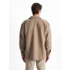 LCW Vision Bej Regular Fit Uzun Kollu Erkek Gömlek Ceket