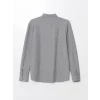 LCW Vision Gri Slim Fit Uzun Kollu Erkek Dokulu Gömlek