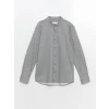 LCW Vision Gri Slim Fit Uzun Kollu Erkek Gömlek