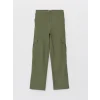 LCW Vision Haki Standart Fit Gabardin Kadın Kargo Pantolon