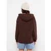 LCW Vision Kahverengi Baskılı Kadın Kalın Hoodie
