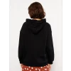 LCW Vision Siyah Baskılı Kadın Kalın Hoodie