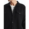 LCW Vision Siyah Regular Fit Uzun Kollu Erkek Gömlek Ceket