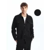 LCW Vision Siyah Regular Fit Uzun Kollu Erkek Gömlek Ceket