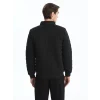 LCW Vision Siyah Slim Fit Dik Yaka Erkek Mont