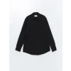 LCW Vision Siyah Slim Fit Uzun Kollu Erkek Gömlek
