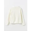 LCWAIKIKI Basic Ekru Dik Yaka Pelüş Kadın Fermuarlı Sweatshirt