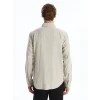 LCWAIKIKI Classic Bej Regular Fit Uzun Kollu Gabardin Erkek Gömlek
