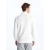 LCWAIKIKI Classic Ekru Dik Yaka Uzun Kollu Erkek Sweatshirt
