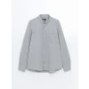 LCWAIKIKI Classic Gri Regular Fit Uzun Kollu Erkek Gömlek