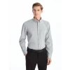 LCWAIKIKI Classic Gri Regular Fit Uzun Kollu Erkek Gömlek