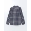 LCWAIKIKI Classic Lacivert Regular Fit Uzun Kollu Ekose Erkek Gömlek