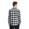 LCWAIKIKI Classic Siyah Regular Fit Uzun Kollu Ekose Poplin Erkek Gömlek