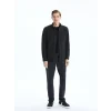 LCWAIKIKI Classic Siyah Regular Fit Uzun Kollu Gabardin Erkek Gömlek