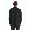 LCWAIKIKI Classic Siyah Regular Fit Uzun Kollu Gabardin Erkek Gömlek