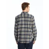 LCWAIKIKI Classic Yeşil Regular Fit Uzun Kollu Ekose Gabardin Erkek Gömlek