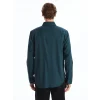 LCWAIKIKI Classic Yeşil Regular Fit Uzun Kollu Gabardin Erkek Gömlek