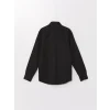 LCWAIKIKI Formal Siyah Slim Fit Uzun Kollu Armürlü Erkek Gömlek