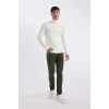 R1124 Slim Fit Dar Kesim Balıkçı Yaka Basic Düz Triko Kazak