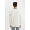 T3777 Regular Fit Bisiklet Yaka Basic Düz Sweatshirt
