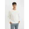 T3777 Regular Fit Bisiklet Yaka Basic Düz Sweatshirt