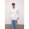 T5139 Oversize Geniş Kalıp Bisiklet Yaka Kalın Kumaş Basic Düz Sweatshirt