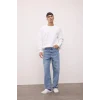 T5139 Oversize Geniş Kalıp Bisiklet Yaka Kalın Kumaş Basic Düz Sweatshirt