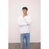 T5139 Oversize Geniş Kalıp Bisiklet Yaka Kalın Kumaş Basic Düz Sweatshirt