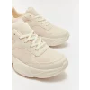 LCW STEPS Ekru Bağcıklı Kadın Spor Ayakkabı