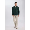 X7405 Comfort Regular Fit Rahat Kalıp Dik Yaka Fermuarlı Kalın Basic Düz Sweatshirt