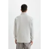 X7405 Comfort Regular Fit Rahat Kalıp Dik Yaka Fermuarlı Kalın Basic Düz Sweatshirt
