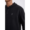 X9031 DeFactoFit Kapüşonlu Cepli Sweatshirt