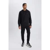 X9031 DeFactoFit Kapüşonlu Cepli Sweatshirt