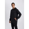 X9031 DeFactoFit Kapüşonlu Cepli Sweatshirt