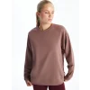 XSIDE ACTIVE Pembe Bisiklet Yaka Oversize Kadın Sweatshirt