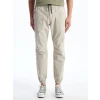 XSIDE Bej Standart Kalıp Gabardin Erkek Jogger Pantolon