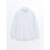 XSIDE Gri Dik Yaka Oversize Kadın Kalın Sweatshirt