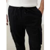 XSIDE Siyah Standart Kalıp Erkek Kargo Pantolon