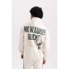 Z6053 Milwaukee Bucks Oversize Fit Sweat Shirt