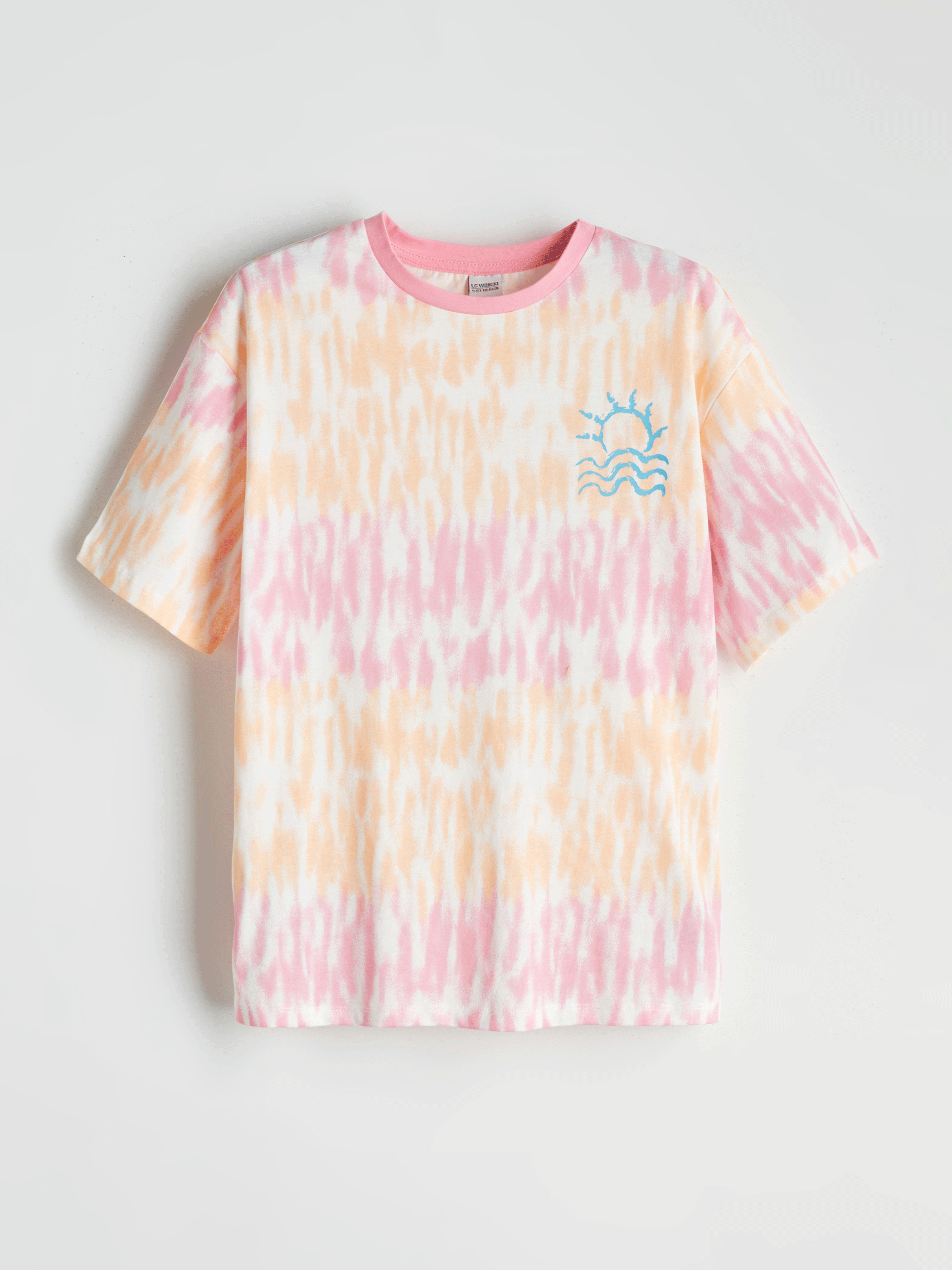 LCW Kids Karişik Bisiklet Yaka Kız Çocuk Tişört