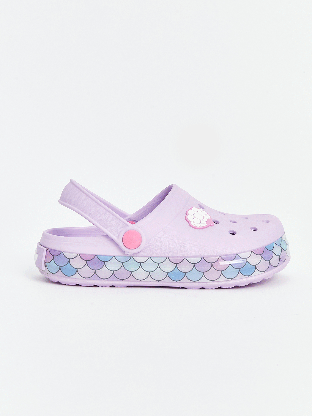 LCW STEPS Lila Baskılı Tabanı Işıklı Kız Çocuk Plaj Sandaleti
