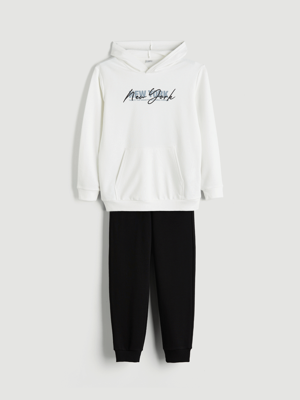 LCW Kids Ekru Kapüşonlu Erkek Çocuk Eşofman Takım