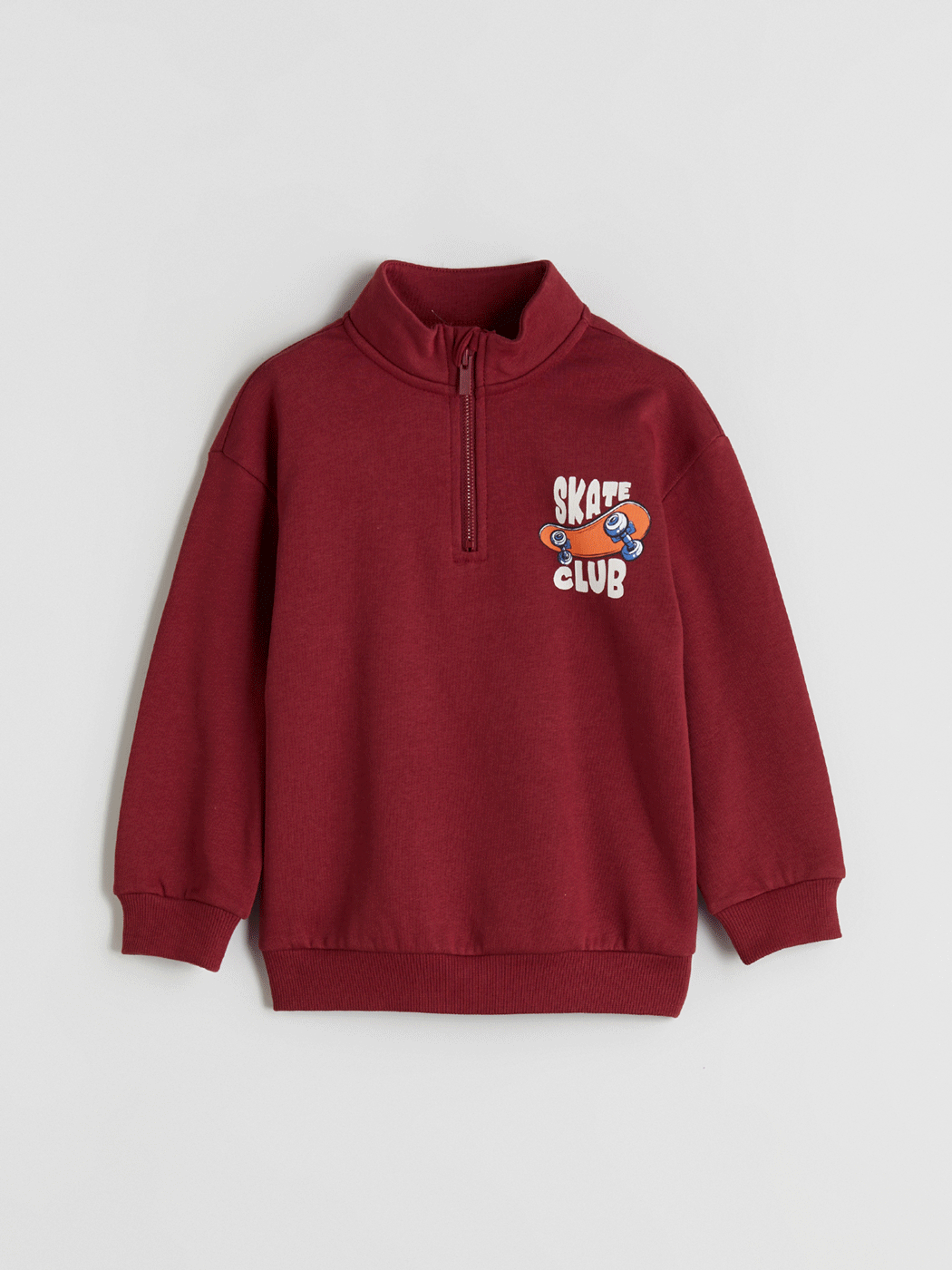 LCW Kids Bordo Dik Yaka Erkek Çocuk Sweatshirt